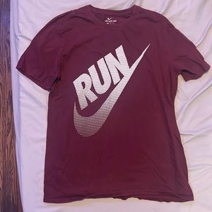 Nike Run burgundy shirt